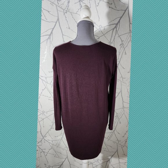 Wilfred Free Heathered Burgundy Knit Oversized Gail Tunic - Picture 3 of 4